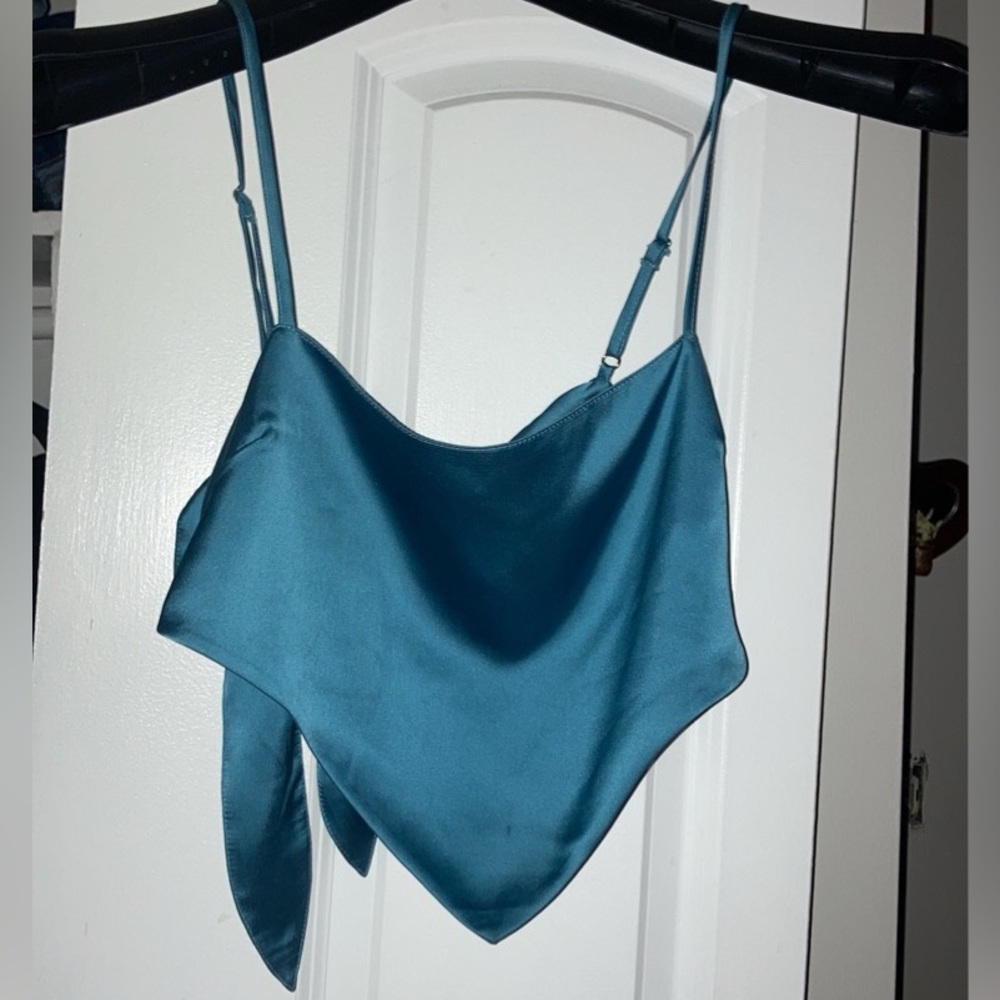 Blue tie around top
